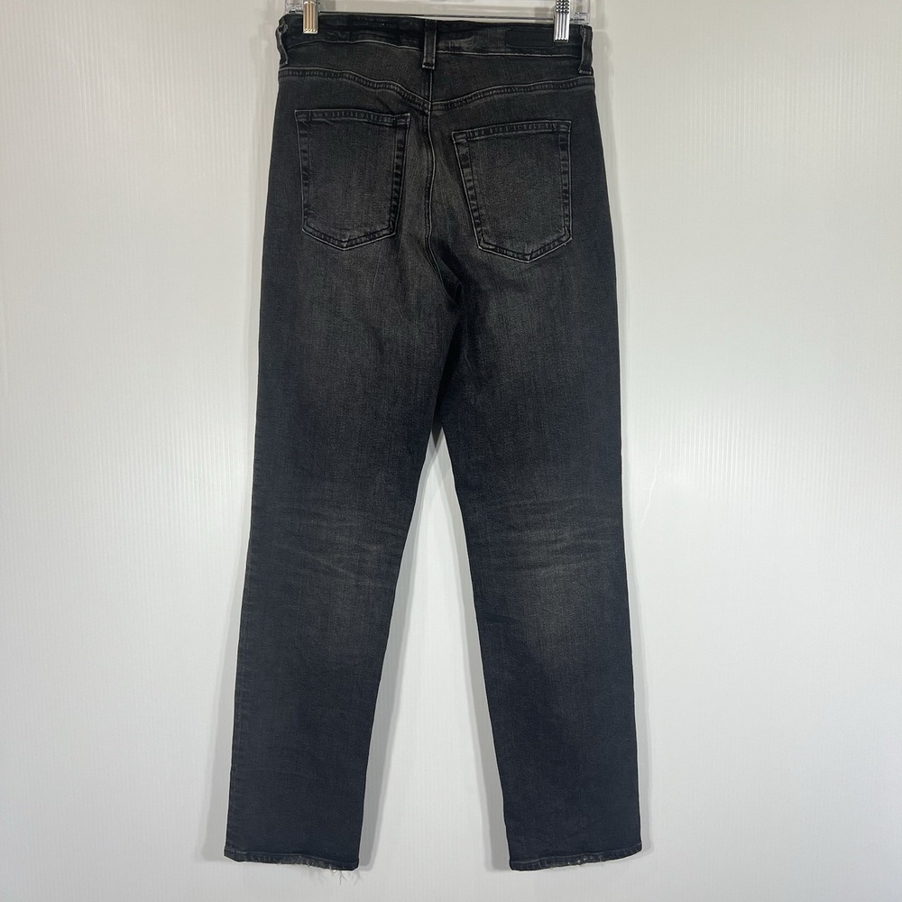 AG Saige High Waist Straight Leg Jeans Womens Size 27‎ Faded Black Gray - Picture 5 of 13